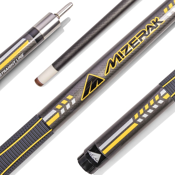 Mizerak 58 in. Premium Carbon Composite 3D Grip Cue, Black P1883B - main